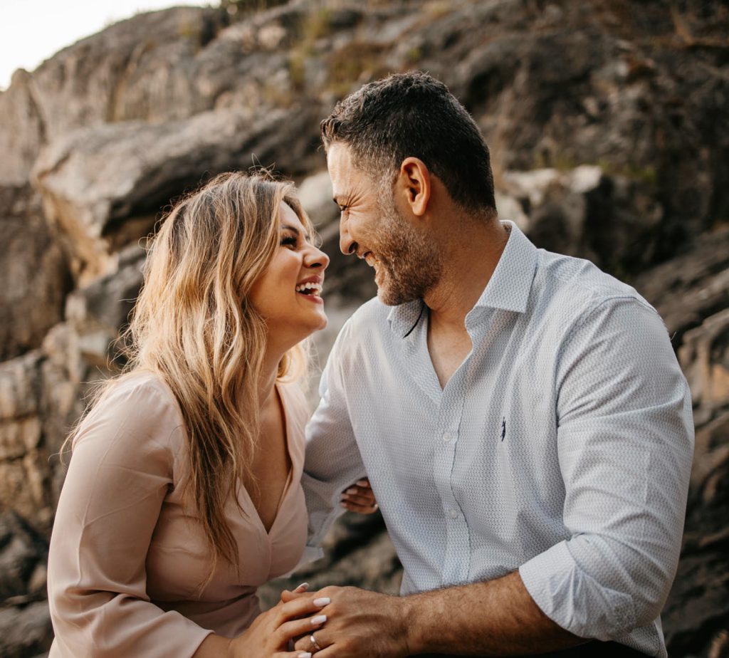 Couples engagement session hosted along the Vancouver coastline