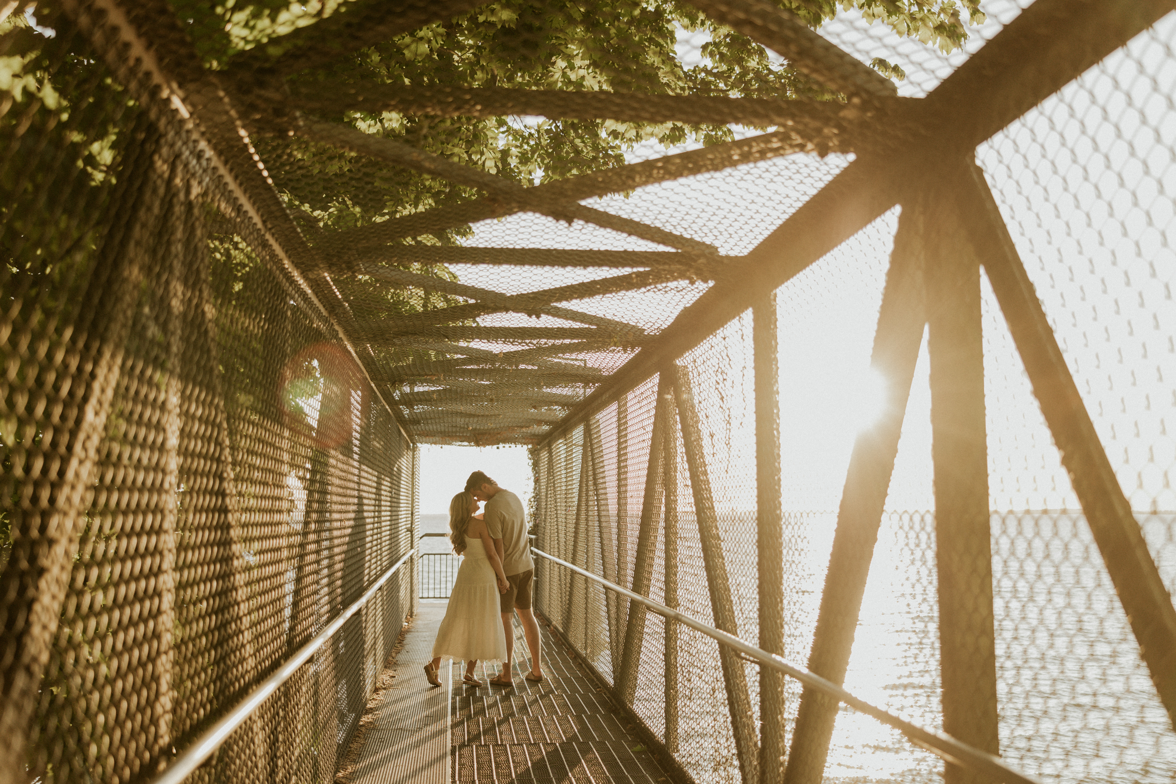 Engagement photoshoot in Vancouver BC at Crescent beach at sunset with a madly in love couple