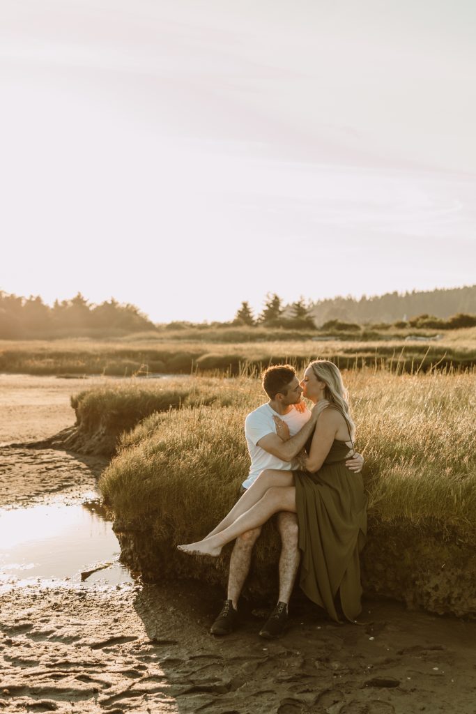 Engagement photoshoot Vancouver BC on the beaches of White Rock Lower Mainland