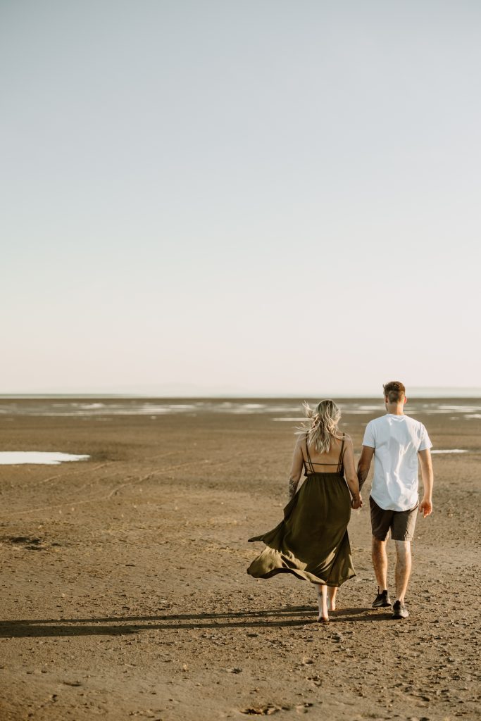 Engagement photoshoot Vancouver BC on the beaches of White Rock Lower Mainland