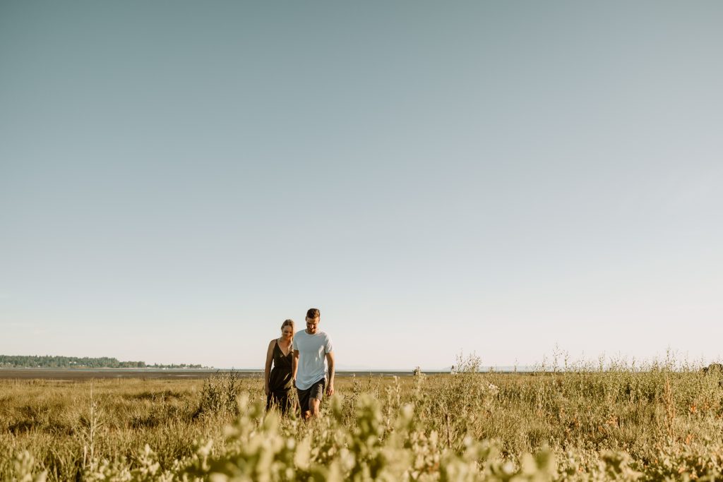 Engagement photoshoot Vancouver BC on the beaches of White Rock Lower Mainland