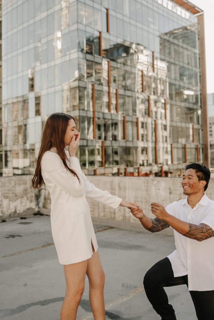Vancouver surprise proposal on a beautiful autumn day