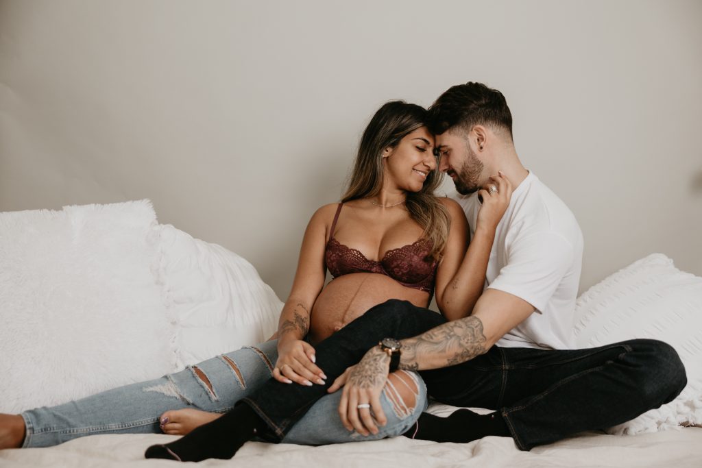 Maternity photo in Kate Patersons studio Langley