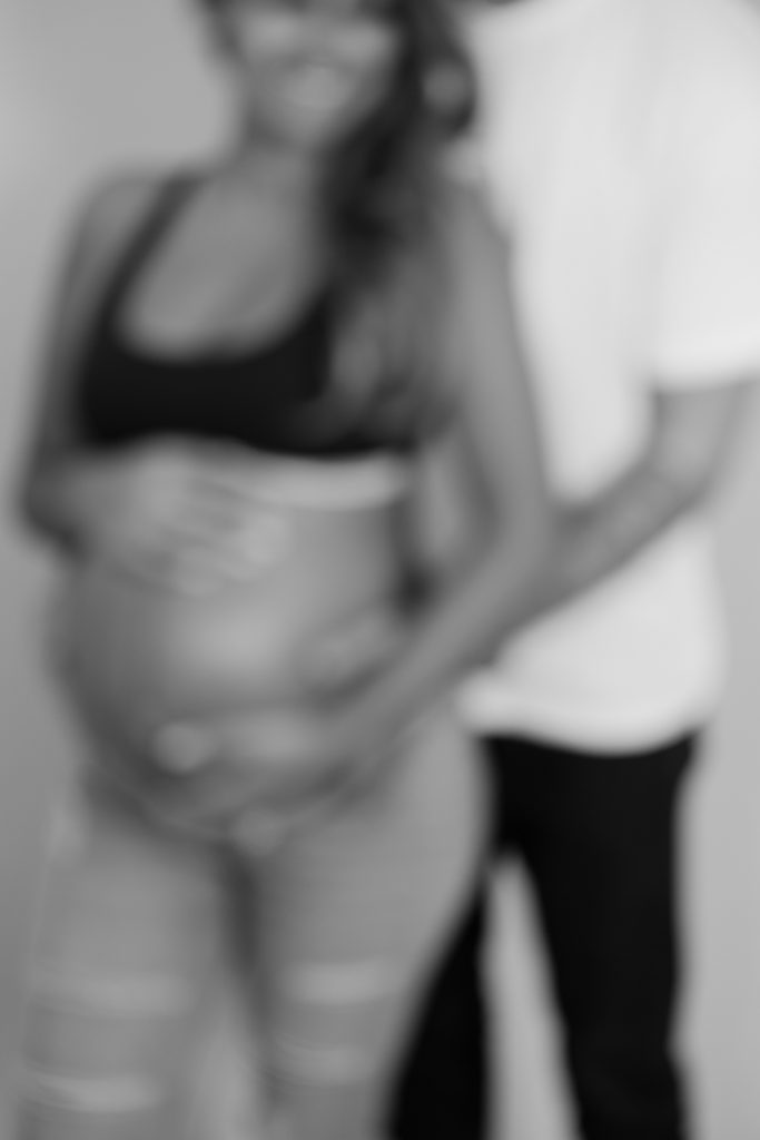 Maternity photo in Kate Patersons studio Abbotsford