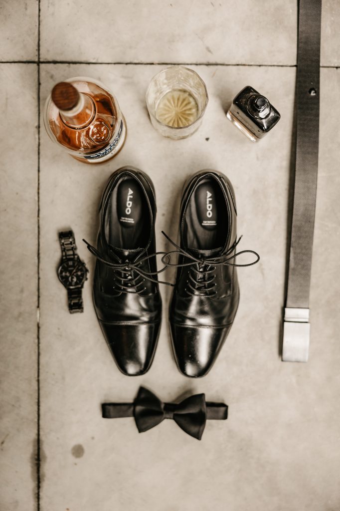 Mens details before his wedding day