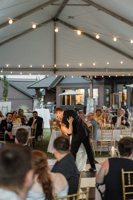 Bride and groom's first dance at an Abbotsford summer wedding