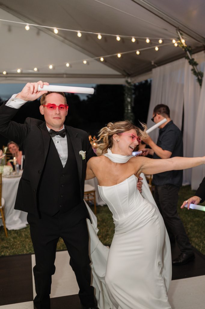 Dance floor candid at an Abbotsford family backyard wedding
