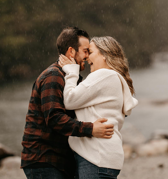 Hayley and Dylan during their engagement session at Golden Ears, Maple Ridge