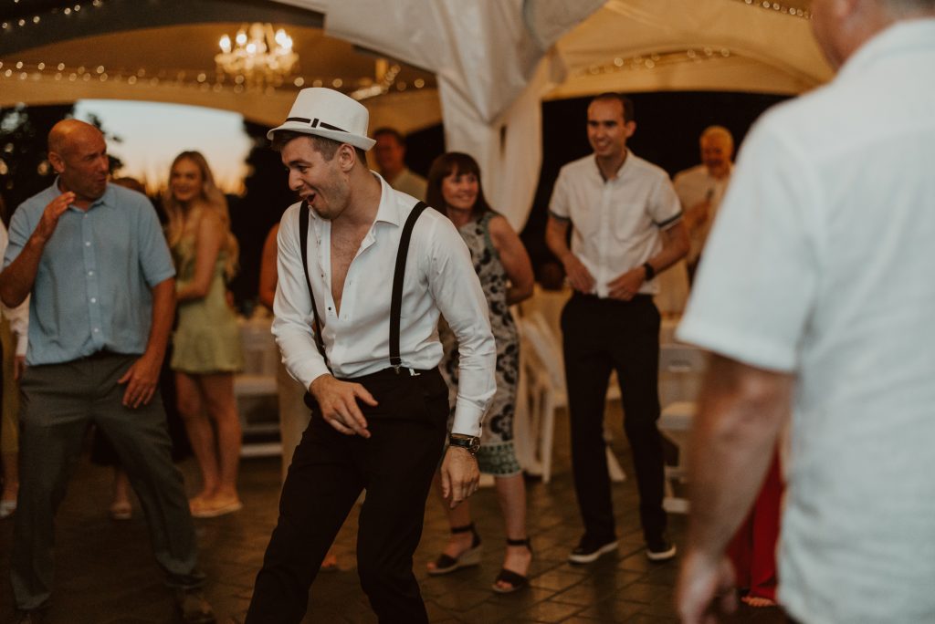 Dance floor celebrations at a Langley wedding reception
