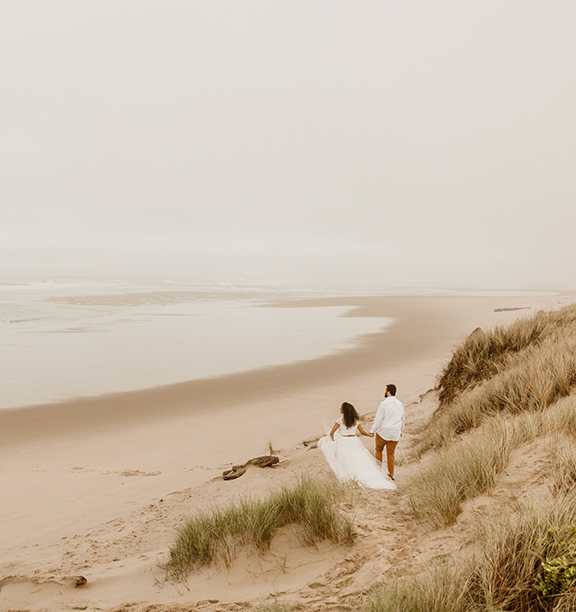Kiehona and Isaiah eloping on the Oregon coast